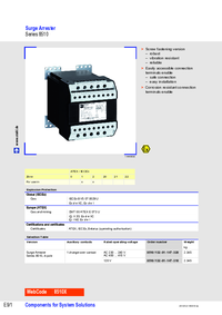 Thumbnail of document Data Sheet - 8510 Surge arresters